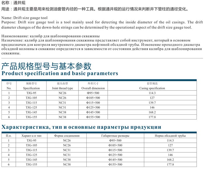 通井规+详细参数
